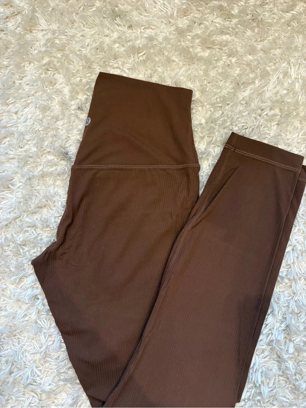 lululemon athletica Brown Cocoa Ribbed High-Rise Align Leggings 25” Seam